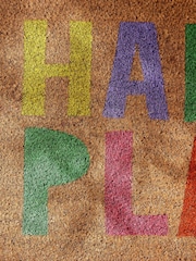Brown Happy Place Slogan Doormat - Image 3 of 6