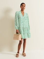 Phase Eight Green Petite Penele Swing Dress - Image 3 of 7