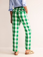 Boden Green Crinkle Tapered Trousers - Image 3 of 5