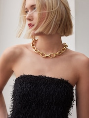 Gold Tone Tabitha Simmons x Next Yasmin Chunky Chain Necklace - Image 1 of 7