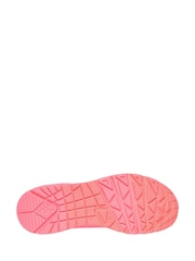 Skechers Pink Standard Fit Womens Uno Stand On Air Trainers - Image 3 of 3