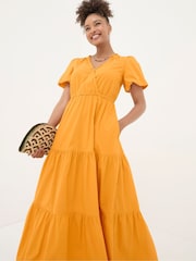 FatFace Aubrey Orange Maxi Dress - Image 4 of 6
