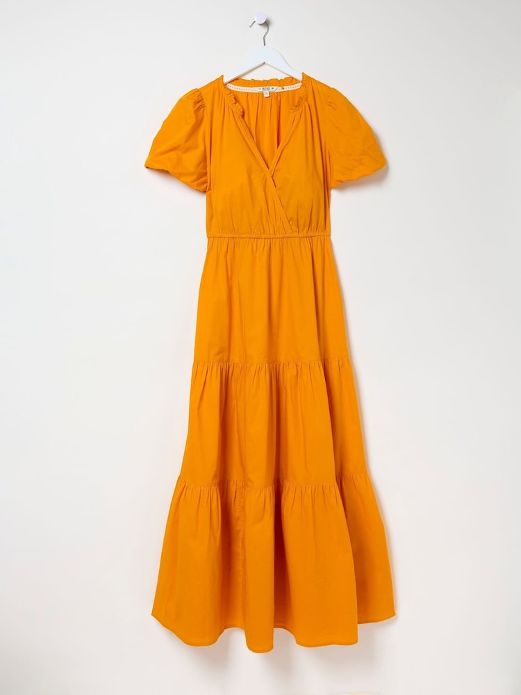 FatFace Aubrey Orange Maxi Dress - Image 6 of 6