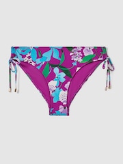 Florere Printed Ruched Bikini Bottoms - Image 2 of 5