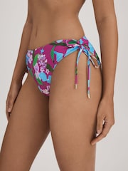 Florere Printed Ruched Bikini Bottoms - Image 3 of 5