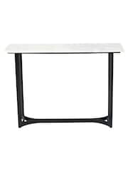 Pacific White Marble and Metal Console Table - Image 2 of 6