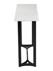 Pacific White Marble and Metal Console Table - Image 4 of 6