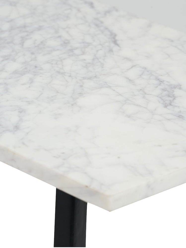 Pacific White Marble and Metal Console Table - Image 6 of 6