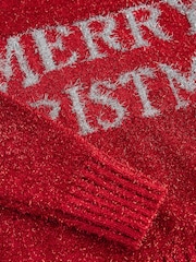 Red Tinsel Knitted Christmas Jumper - Image 6 of 8