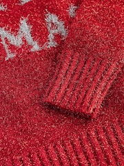 Red Tinsel Knitted Christmas Jumper - Image 7 of 8