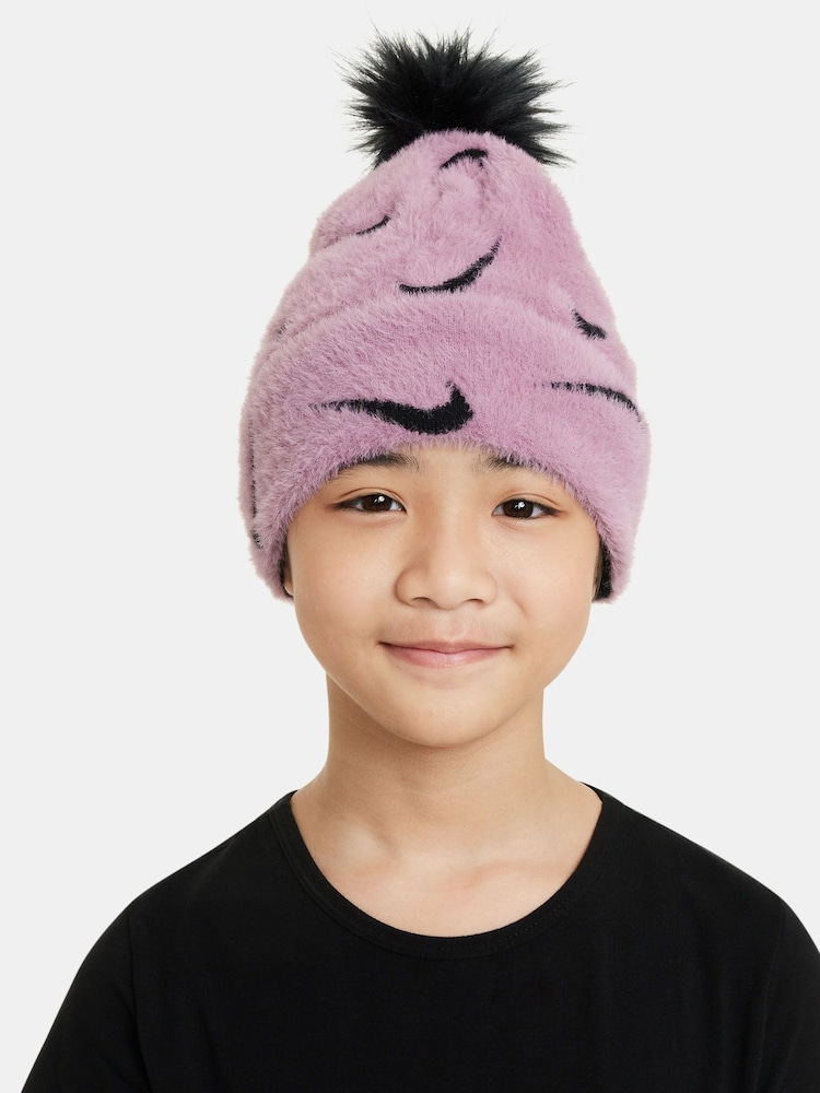 Nike Purple Kids Peak Pom Pom Beanie - Image 1 of 4
