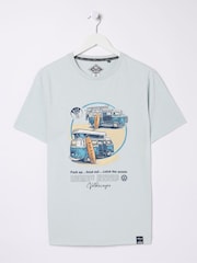 FatFace Blue VW Catch The Waves T-Shirt - Image 5 of 5