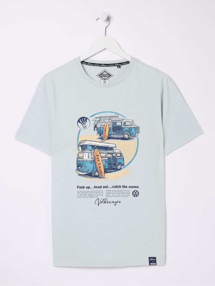 FatFace Blue VW Catch The Waves T-Shirt - Image 5 of 5