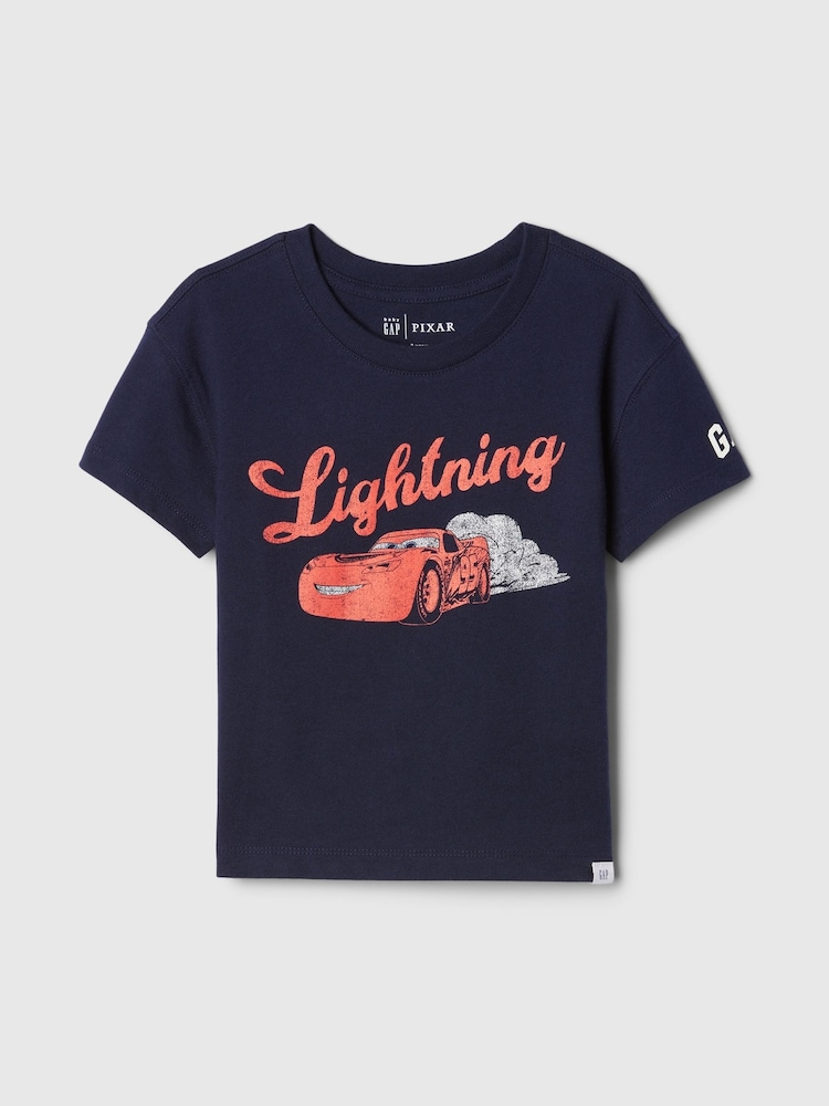 Gap Blue Cars Disney Cars Lightning McQueen Cotton Short Sleeve T-Shirt (12mths-5yrs) - Image 1 of 2 Gap Blue Cars Disney Cars Lightning McQueen Cotton Short Sleeve T-Shirt (12mths-5yrs) - Image 1 of 2