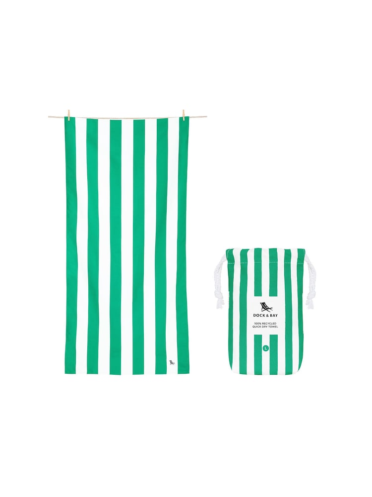 Dock & Bay Cancun Green Quick Dry Towel - Image 1 of 6