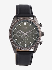 Black Casual Watch with Green Dial - Image 2 of 5