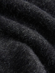 Charcoal Grey Relaxed Fit Fluffy Textured Cardigan - Image 5 of 6
