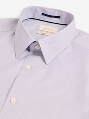 Lilac Texture Regular Fit Premium Two-Fold Cotton Shirt - Image 2 of 3