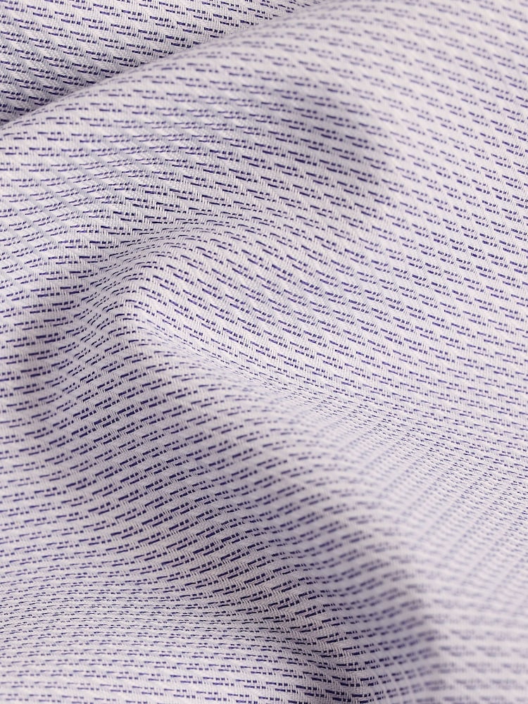 Lilac Texture Regular Fit Premium Two-Fold Cotton Shirt - Image 3 of 3