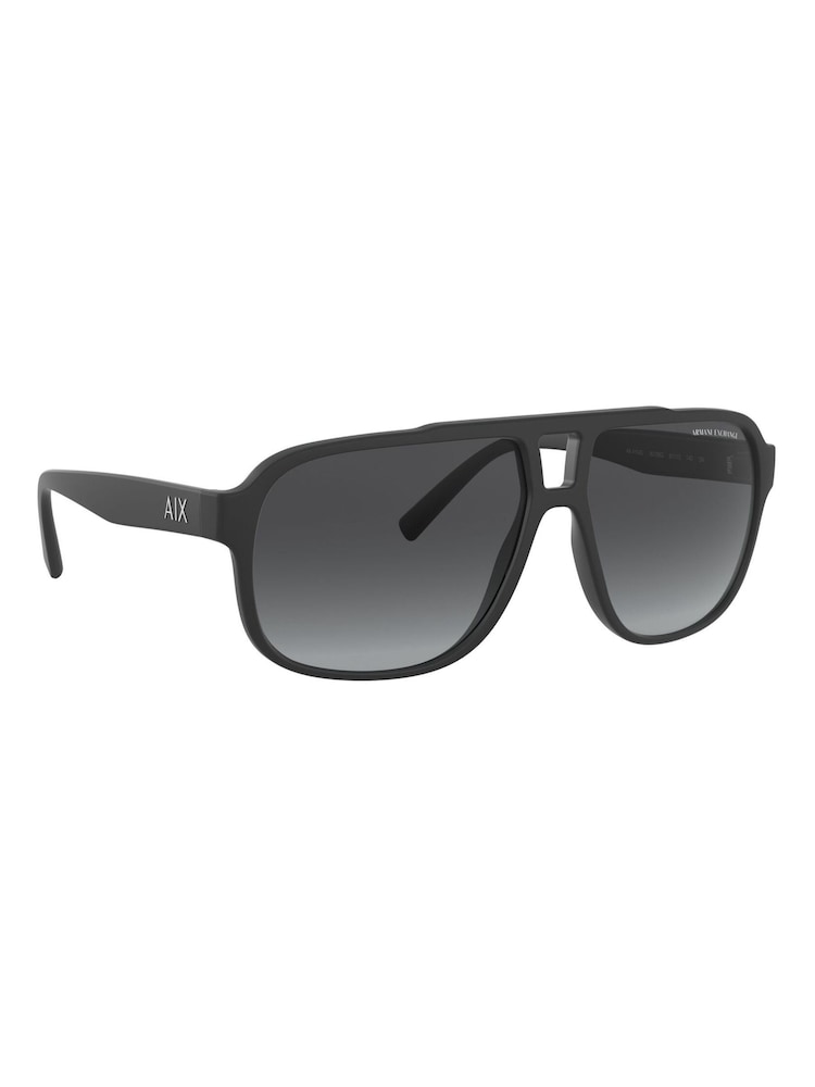 Armani Exchange Ax4104S Rectangle Black Sunglasses - Image 1 of 9