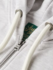 Superdry Grey Neon Vintage Logo Zip Up Hoodie - Image 7 of 7