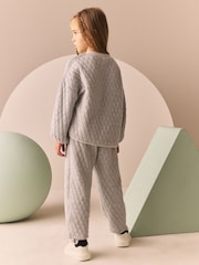 Grey Quilted Sweatshirt And Joggers Set (3-16yrs) - Image 3 of 4
