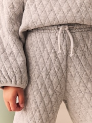 Grey Quilted Sweatshirt And Joggers Set (3-16yrs) - Image 4 of 4