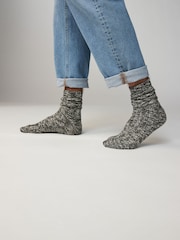 Birkenstock Grey 100% Cotton Slub Socks - Image 1 of 5