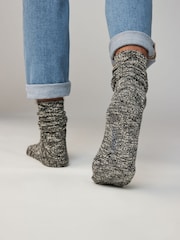Birkenstock Grey 100% Cotton Slub Socks - Image 2 of 5