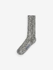Birkenstock Grey 100% Cotton Slub Socks - Image 3 of 5