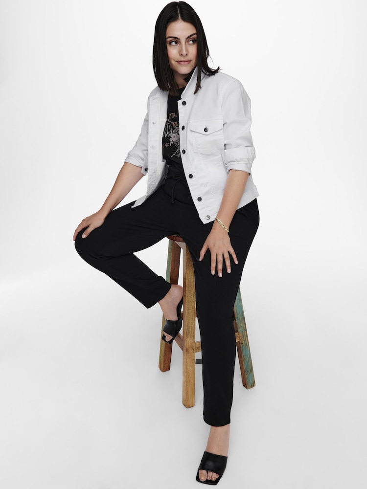 ONLY Curve White Denim Jacket - Image 2 of 6 ONLY Curve White Denim Jacket - Image 2 of 6