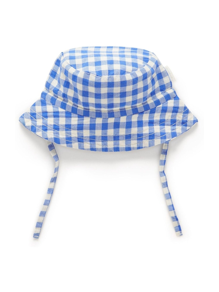 Purebaby Gingham Hat - Image 1 of 4
