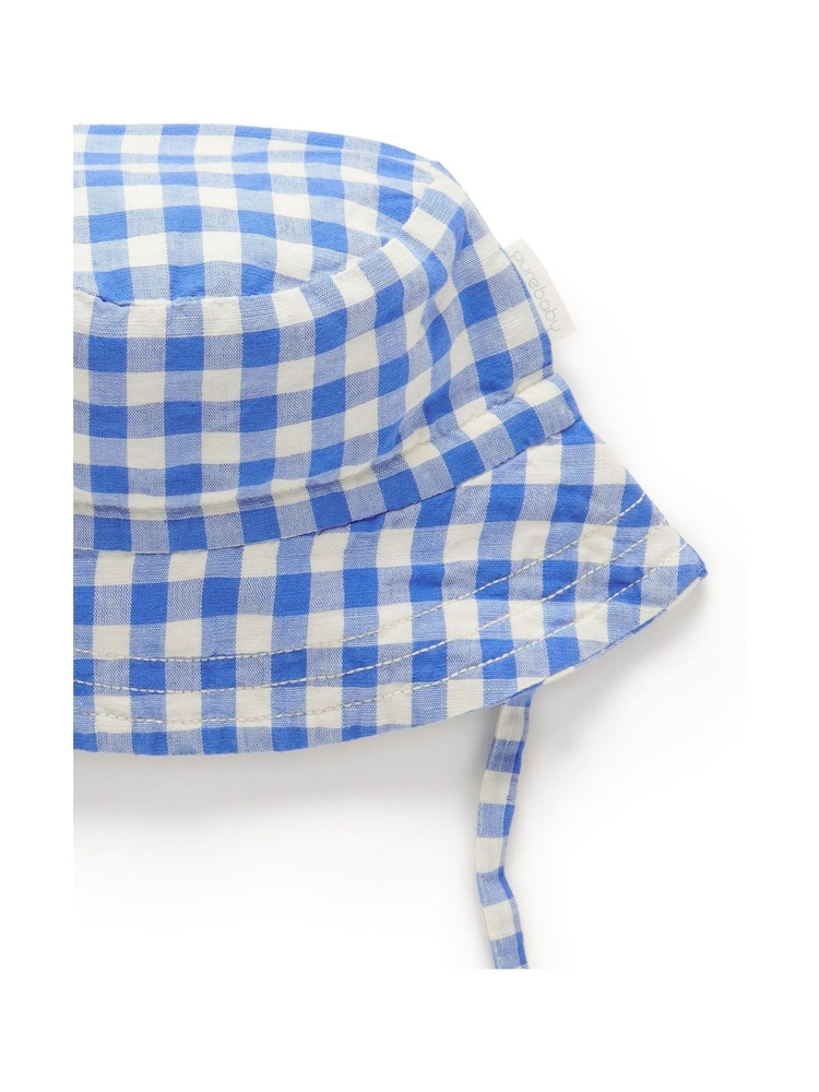 Purebaby Gingham Hat - Image 2 of 4