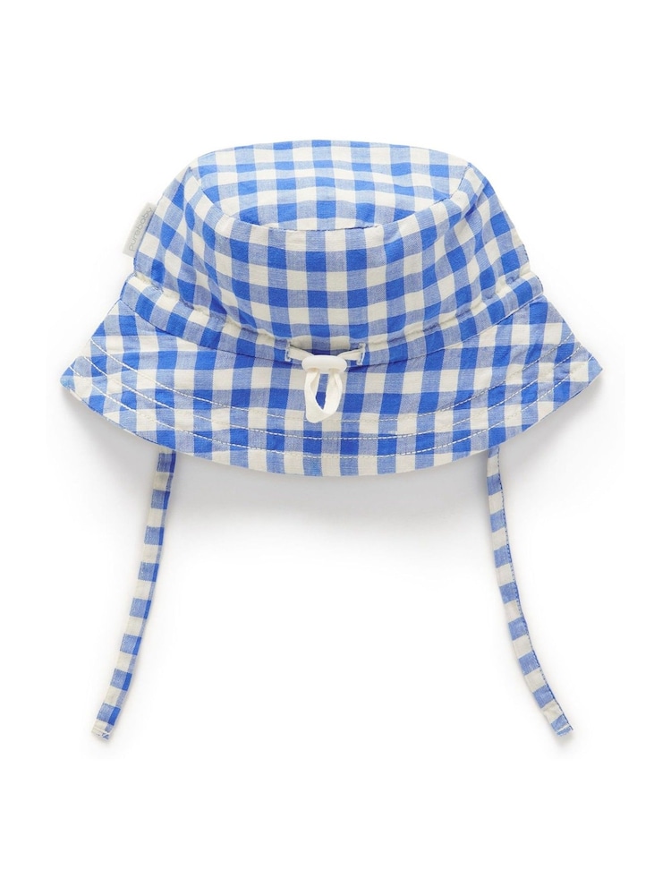 Purebaby Gingham Hat - Image 4 of 4