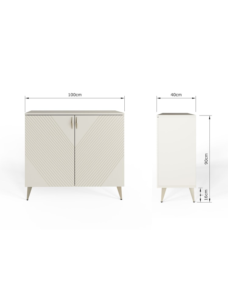 Frank Olsen Antique White AVA Two Door SMART Sideboard - Image 9 of 9