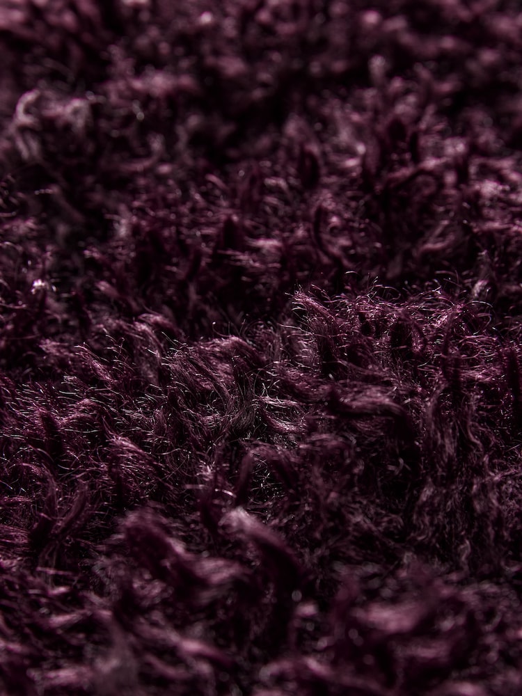 Burgundy Red Short Faux Fur Jacket - Image 6 of 6 Burgundy Red Short Faux Fur Jacket - Image 6 of 6