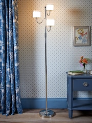 Laura Ashley Chrome Southwell 3 Light Floor Lamp - Image 1 of 5
