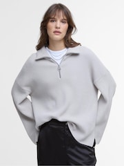 Barbour® International Franchesca Funnel Neck Half Zip Knitted Jumper - Image 1 of 6