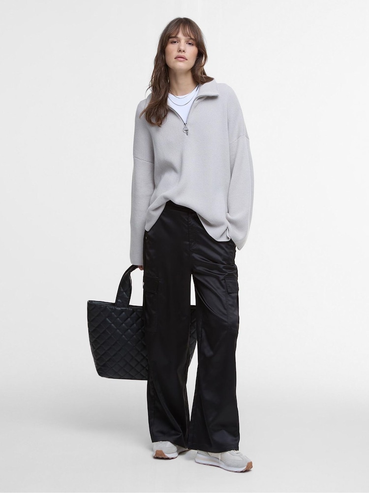 Barbour® International Franchesca Funnel Neck Half Zip Knitted Jumper - Image 2 of 6