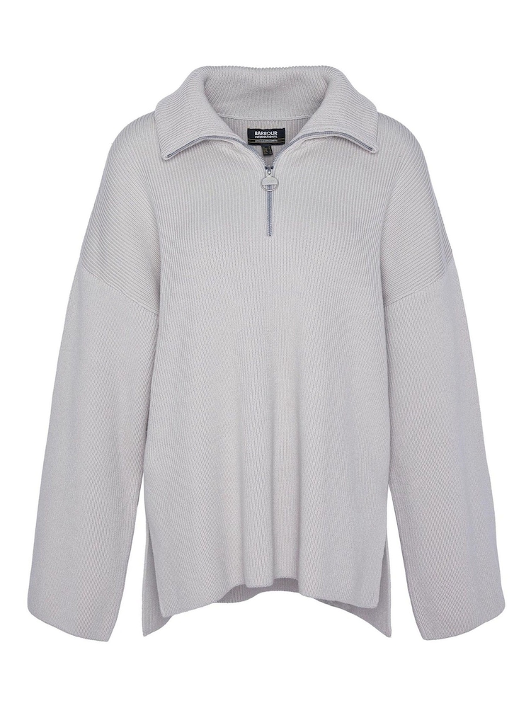 Barbour® International Franchesca Funnel Neck Half Zip Knitted Jumper - Image 6 of 6