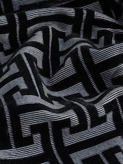 Grey/Black Flocked Quarter Zip Polo Shirt - Image 7 of 7