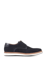 Jones Bootmaker Blue Lowen2 Suede Casual Lace-Up Shoes - Image 2 of 6