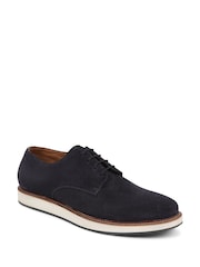 Jones Bootmaker Blue Lowen2 Suede Casual Lace-Up Shoes - Image 4 of 6