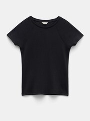 Hush Black Baby Fit Deven Ribbed T-Shirt - Image 4 of 4