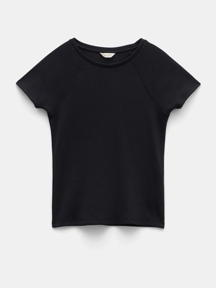 Hush Black Baby Fit Deven Ribbed T-Shirt - Image 4 of 4