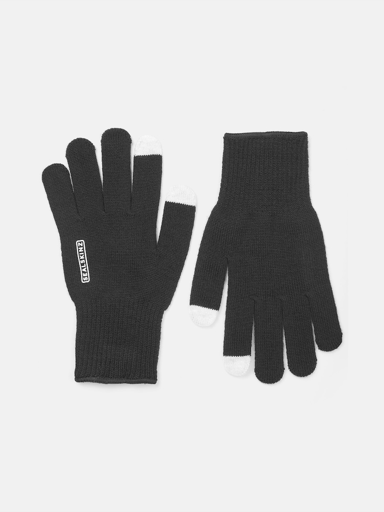 Guantes de lana merina en verde Hanworth Solo de Sealskinz - Imagen 1 de 3