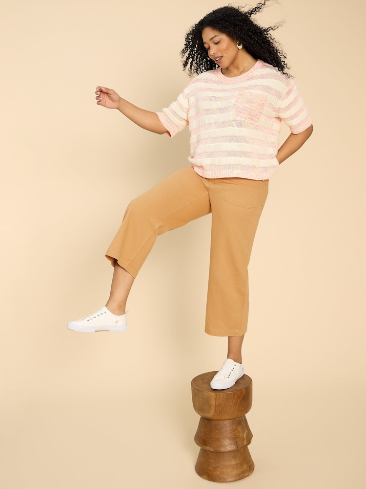 White Stuff Yellow Tia Wide Leg Crop Jeans - Image 2 of 5 White Stuff Yellow Tia Wide Leg Crop Jeans - Image 2 of 5