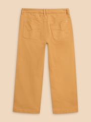 White Stuff Yellow Tia Wide Leg Crop Jeans - Image 4 of 5