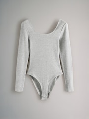 The Set Grey/Black/White 3 Pack Ribbed Long Sleeve Bodysuits - Image 10 of 11