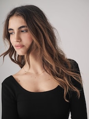 The Set Grey/Black/White 3 Pack Ribbed Long Sleeve Bodysuits - Image 6 of 11